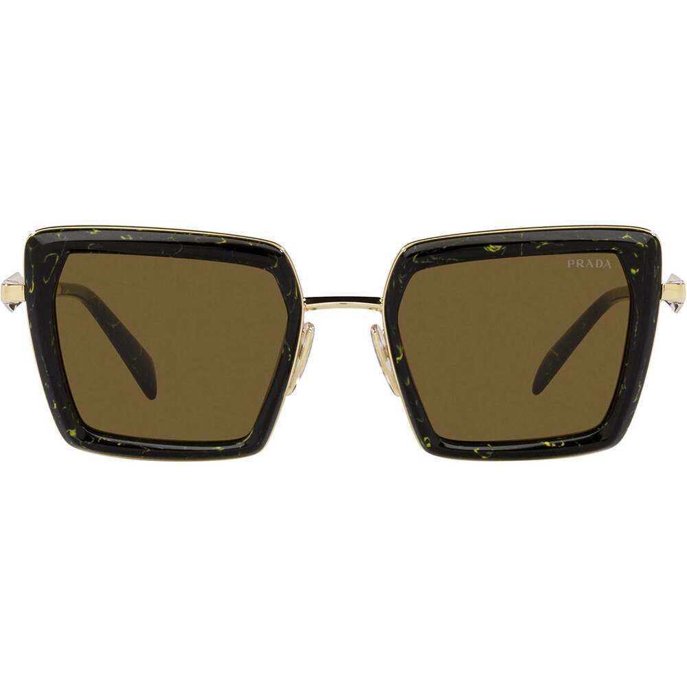 NWT Prada PR55ZS-19D01T-52 Havana Gold 52mm Sunglasses - Picture 2 of 4